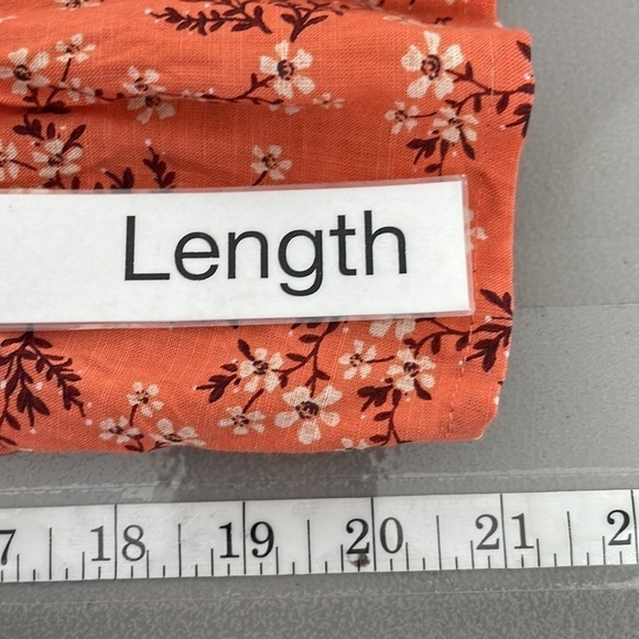 Bila 77 NWT Rowena Top Smocked Floral Coral Peplum Size Small S - Picture 13 of 16